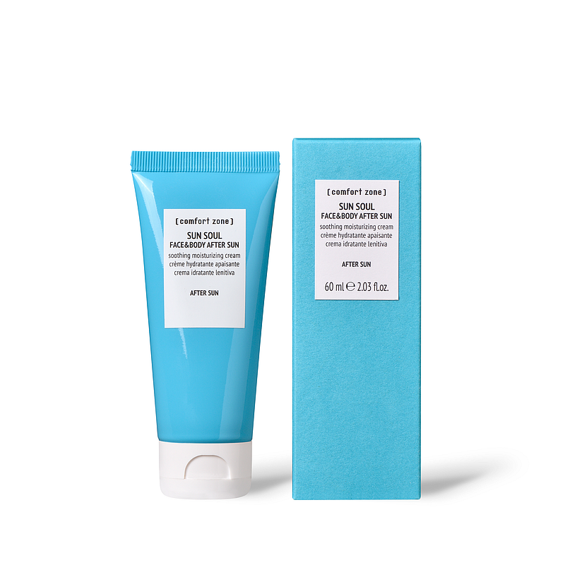 COMFORT ZONE SUN SOUL raminamasis drėkinamasis veido ir kūno kremas po saulės, 60 ml