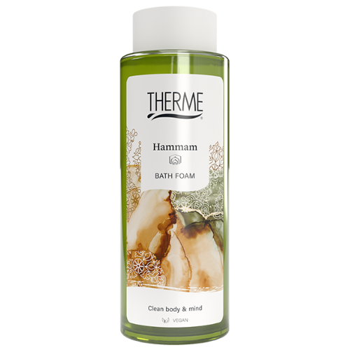 THERME Hammam vonios putos 500 ml, raminančios ir drėkinančios odą