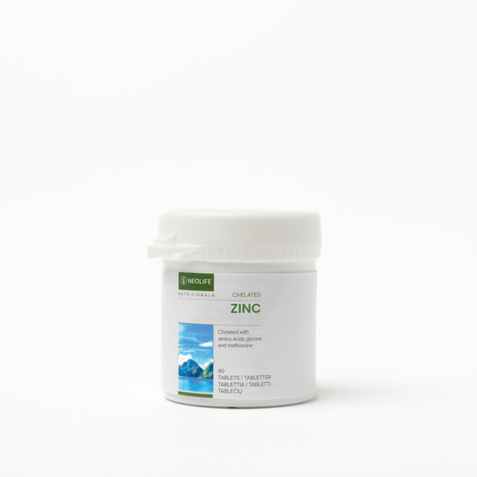 Chelated Zinc cinko maisto papildas, tabletės, odos būklei palaikyti