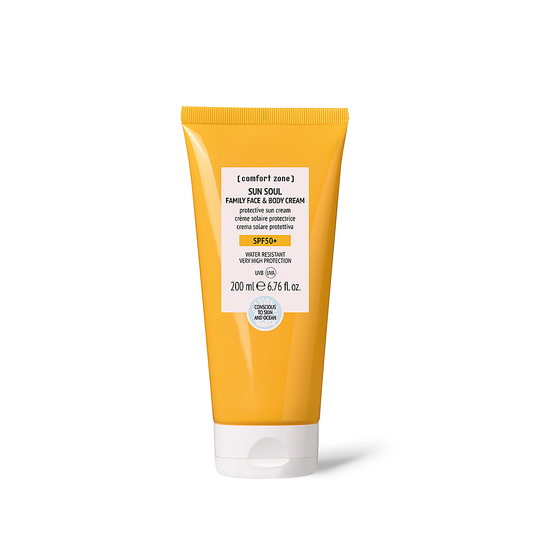 COMFORT ZONE SUN SOUL apsauga nuo saulės veidui ir kūnui - visai šeimai SPF50+, 200 ml.