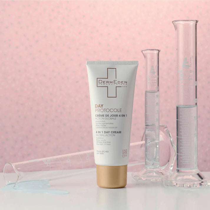 DERMEDEN SPF 50 kremas sausai jautriai veido odai, pakuotė
