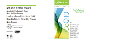 NeoLife CoQ10 papildų etiketė