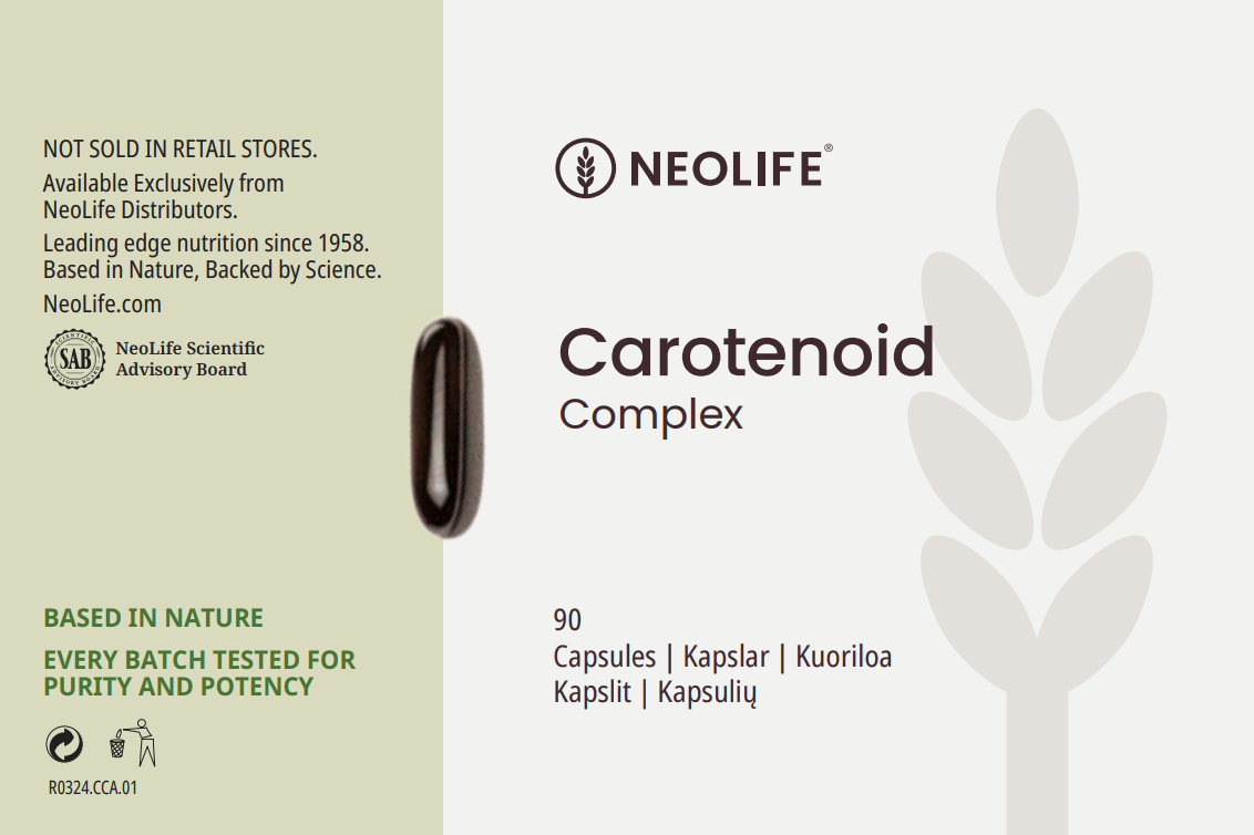 NeoLife Carotenoid Complex pakuotė su karotenoidų kompleksu