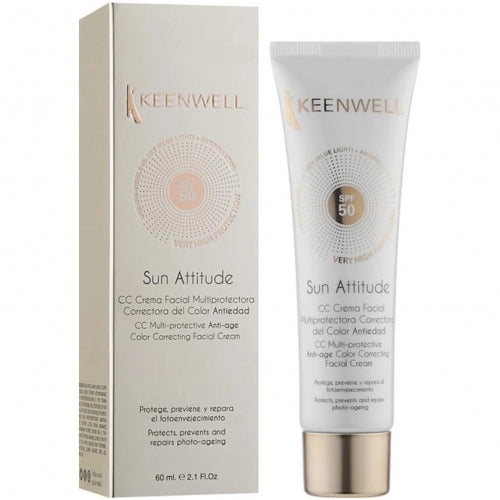 KEENWELL CC kremas SPF50 su spalva odos apsaugai ir tonui suvienodinti