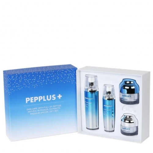 PEPPLUS PREMIUM veido priežiūros rinkinys tonikas, esencija, veido ir paakių kremas