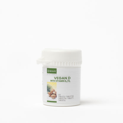 NeoLife Vegan D vitamino D maisto papildas kapsulėmis, pakuotės vaizdas