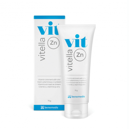 VITELLA ZN kremas su cinku 75 ml sudirgusiai odai